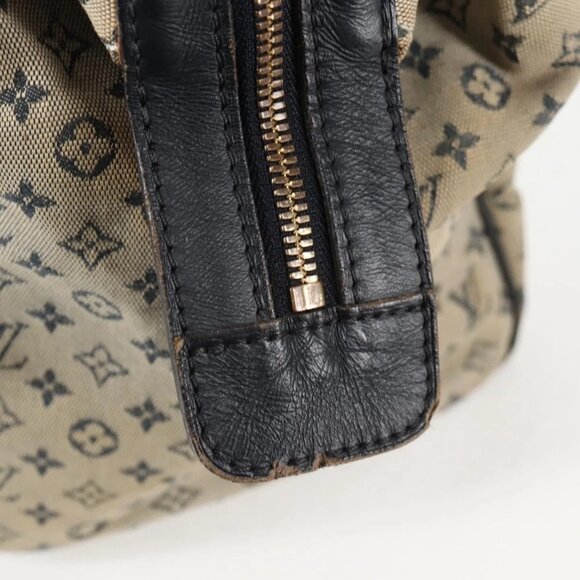 LOUIS VUITTON Monogram Mini Josephine GM Hand Bag Blue LV Auth - Picture 11 of 16